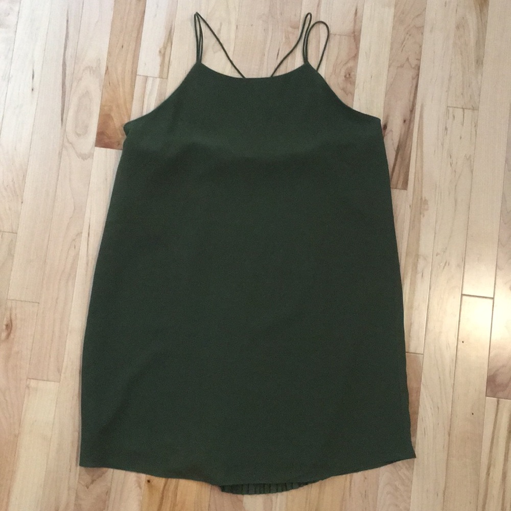 Hunter Green Dress with pleated back